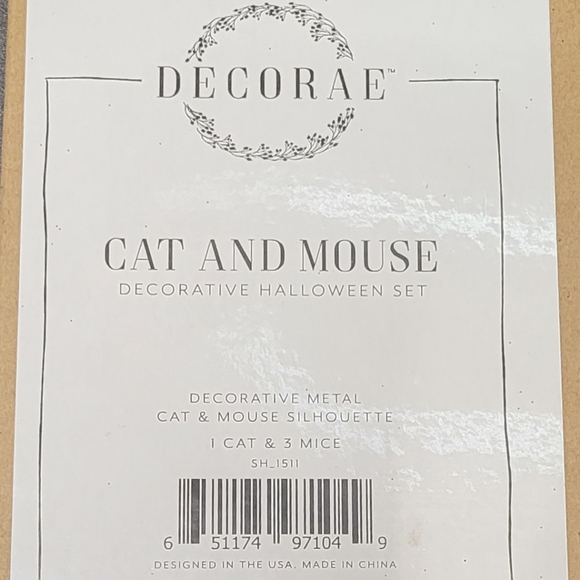 BUY NOW PRICE Halloween Metal Cat & Mouse Silhouette Decorative Set - Picture 4 of 15